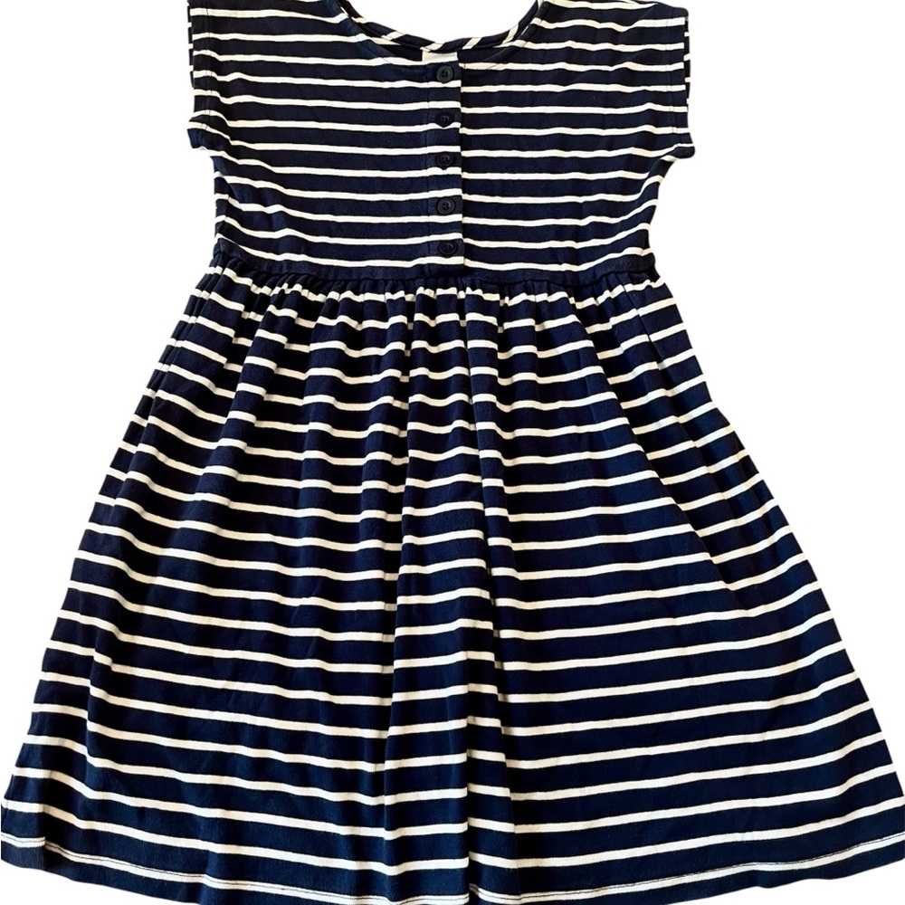 Hanna Andersson Navy and White Striped Dress size 10